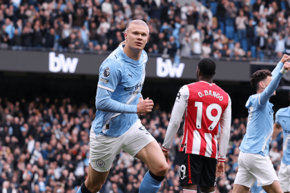 Man city 3-0 brentford. (photo credit: onefootball media)