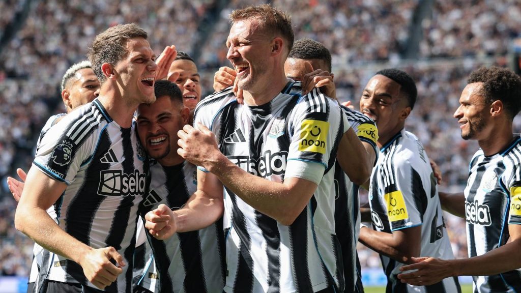 newcastle celebrating. (photo credit: skysport media)