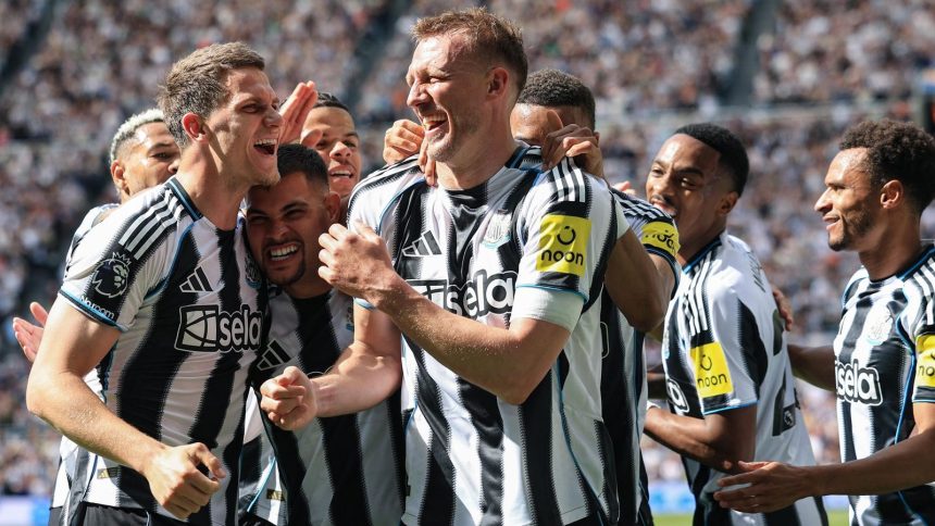 newcastle celebrating. (photo credit: skysport media)