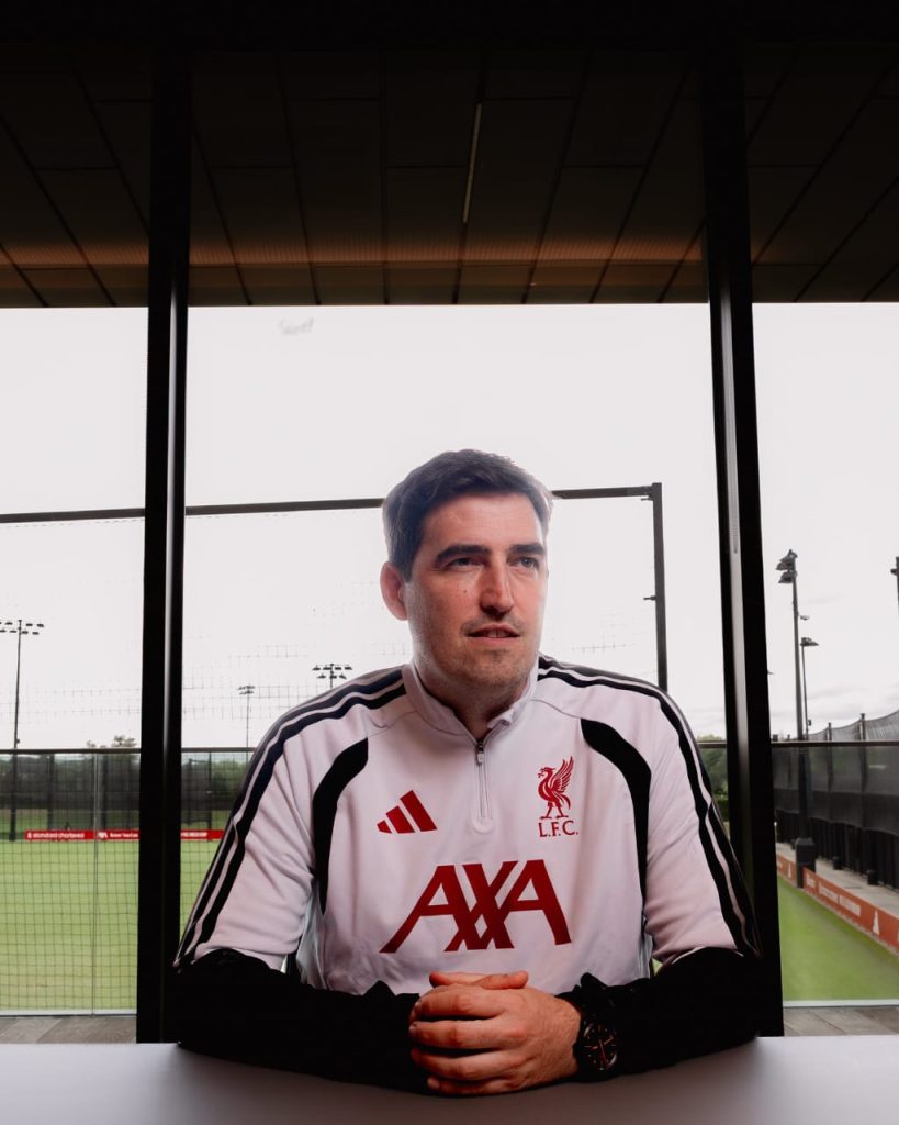 New Liverpool coach andoni Iraola (Photo credit: Liverpool media)