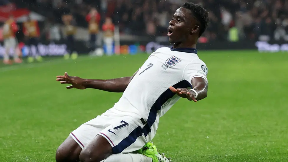 Bukayo saka. (photo credit: bbc media)