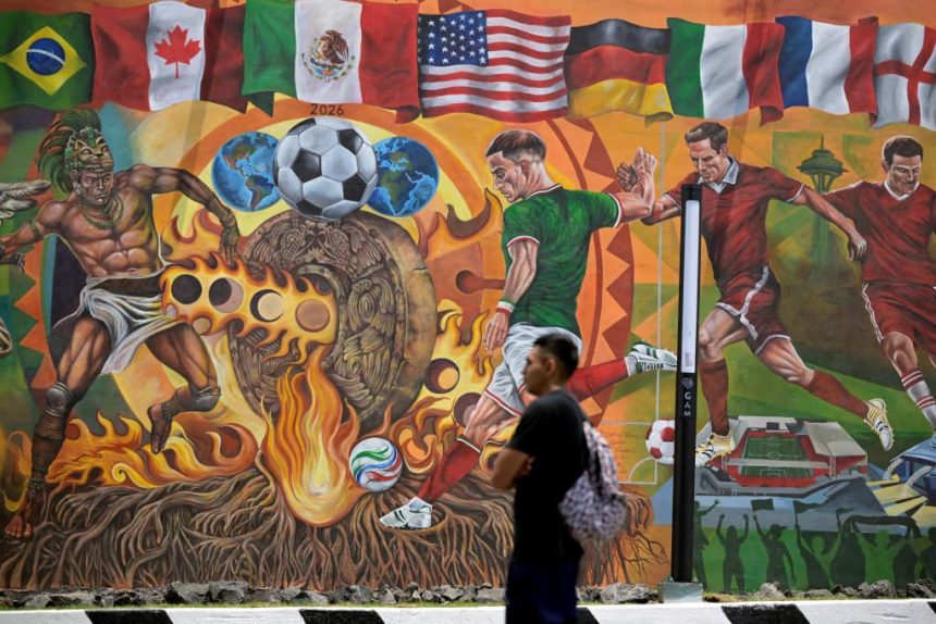 Mexico showcase artwork for the world Cup (Photo credit: FIFA media)