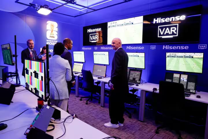 Gianni Infantino in the FIFA World Cup 2026™ International Broadcast Centre (Photo credit: FIFA x handle)