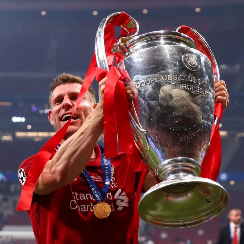 Milner wins the champions League with Liverpool (Photo credit: Fabrizio Romano via x)