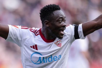 Akor Adams representing Sevilla - Photo Credit : Soccernet