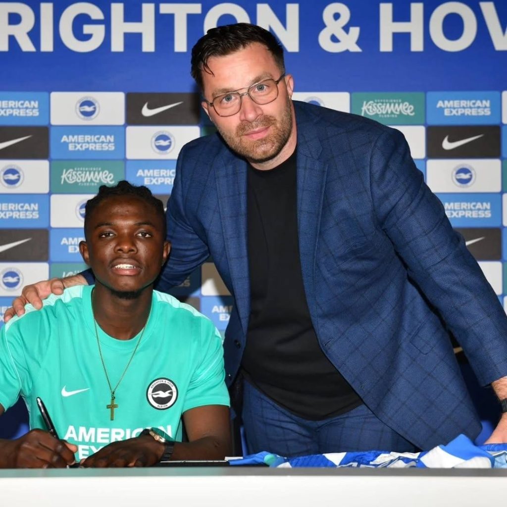 Brighton Win Race for Zadok Yohanna with his agenet after signing a £21.5m Deal as Nigerian Wonderkid Signs Until 2031 - Photo Credit - Julie Sports