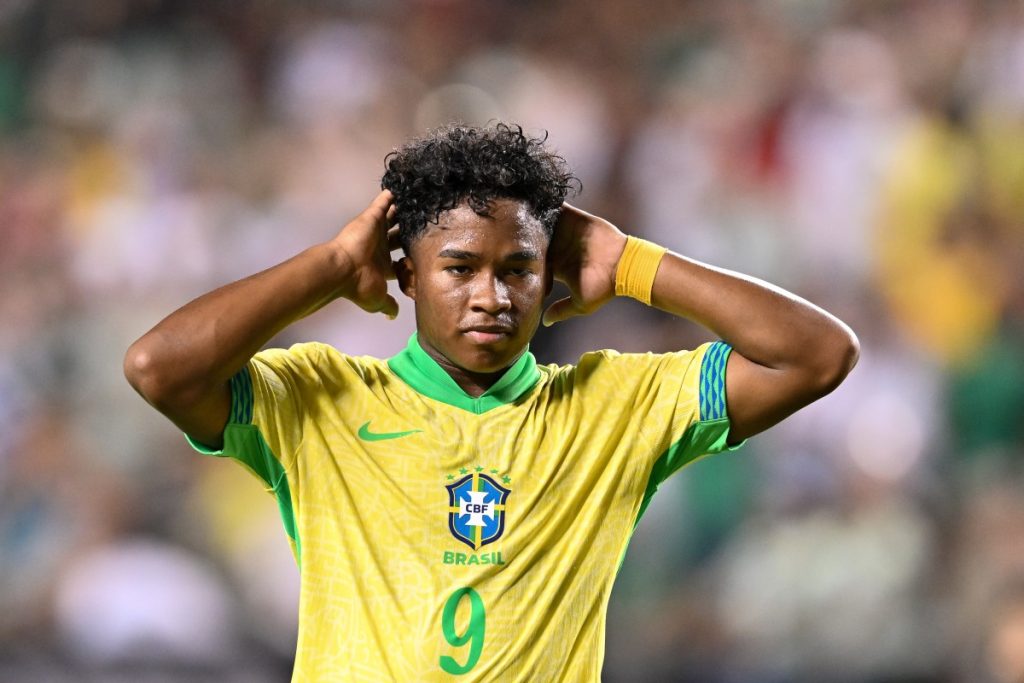 Endrick representing Brazil - Photo Credit : Yahoo Sports