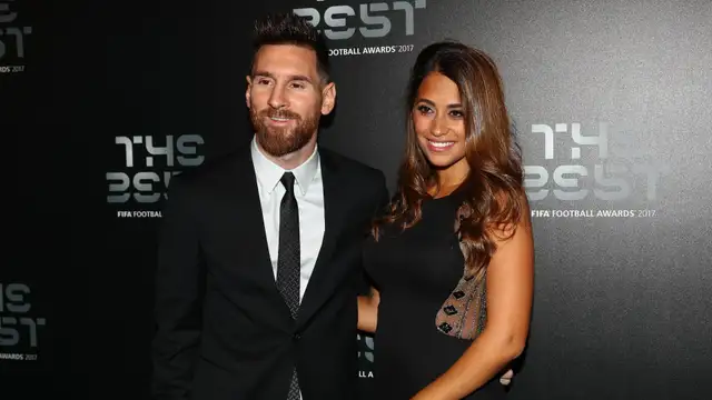 messi and his wife. (photo credit: goal media)