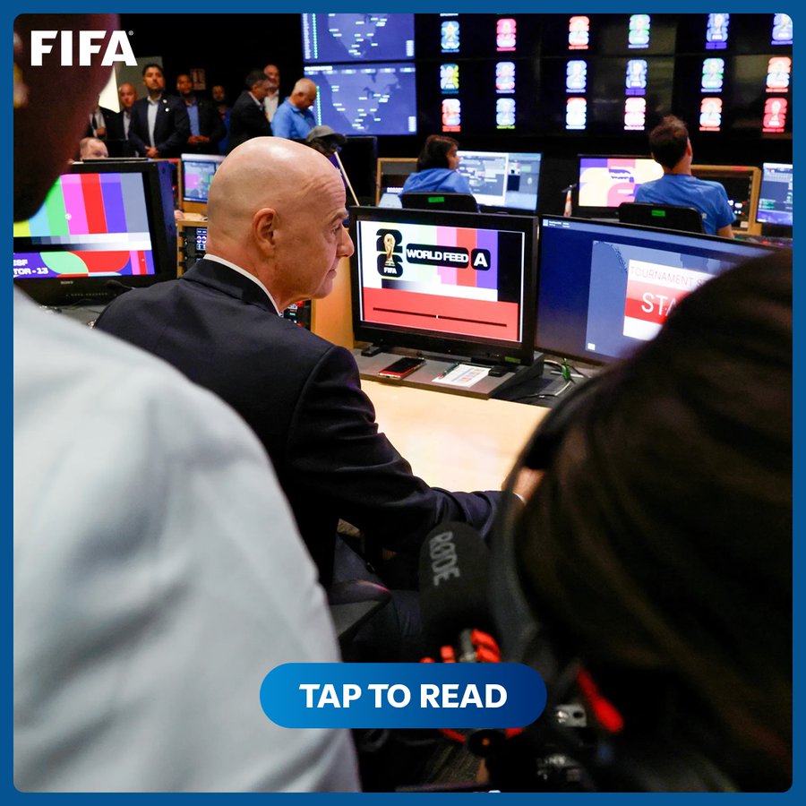 FIFA President Gianni Infantino hails the FIFA World Cup 2026™ International Broadcast Centre (IBC) in Dallas as "absolutely incredible" -Photo credit: FIFA media
