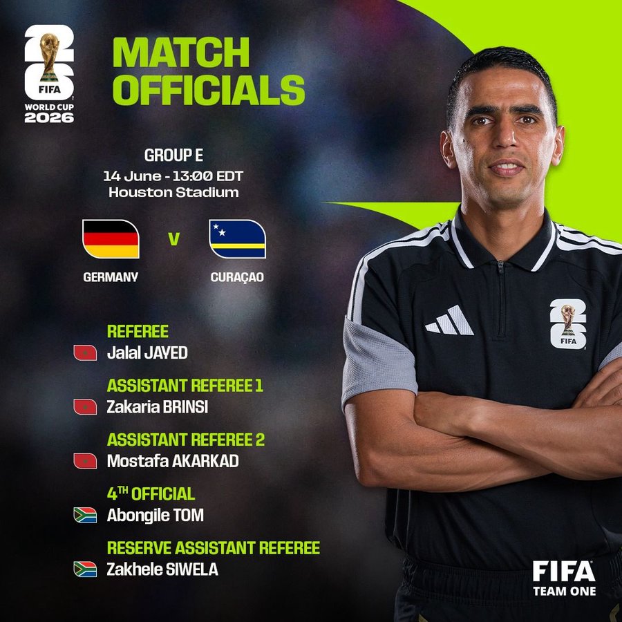 match officials appointed for Matches 9 to 12 of the 2026 FIFA World Cup- Photo credit: FIFA media