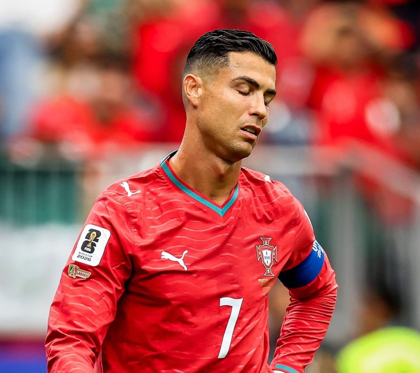 Cristiano Ronaldo frustrated after Portugal 1-1 draw with DR Congo- Photo credi: X media