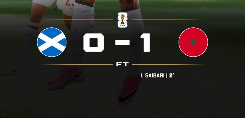Morocco secured a narrow 1-0 victory over Scotland- Photo credit: X media