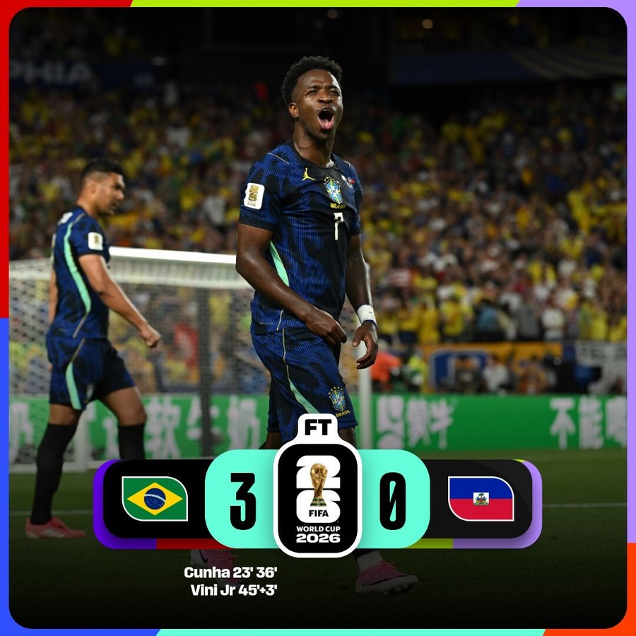 Brazil beat Haiti 3-0- Photo credit: FIFA media