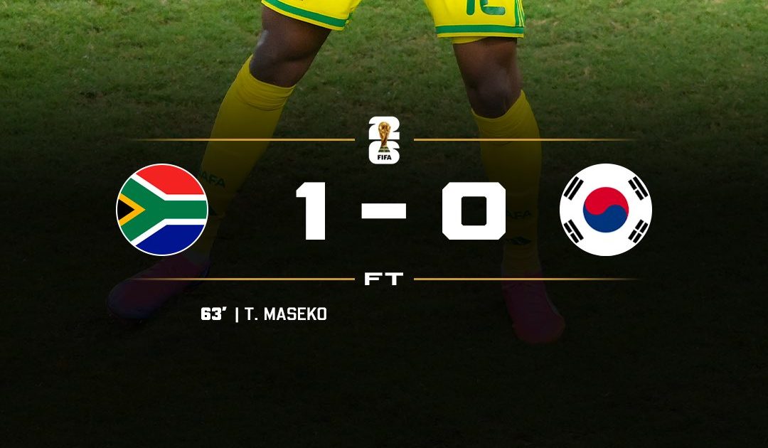South Africa beat South Korea and fly to next World Cup round- Photo credit: X media