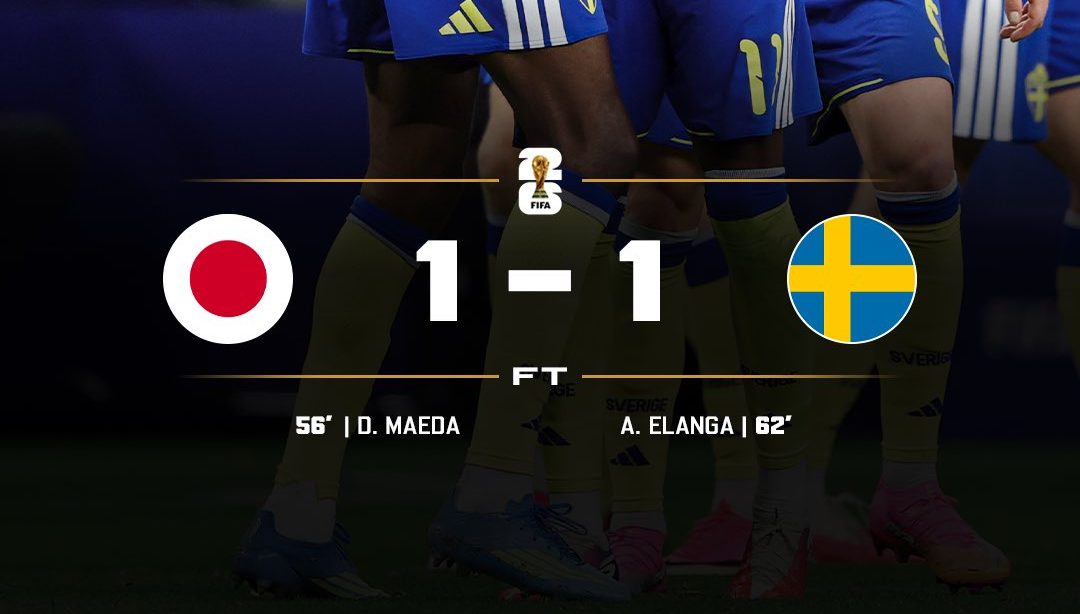 Sweden and Japan share points as both fly to World Cup round of 32- Photo ccredit: Fabrizio Romano via X
