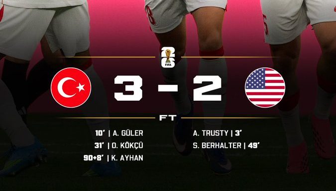 USA lose against eliminated Turkiye- Photo credit: X media