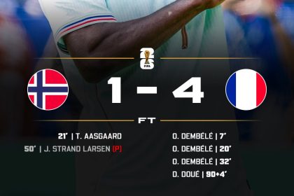 France beat Norway with Dembélé show as both fly to round of 32- Photo credit: X media