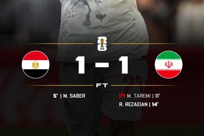 Egypt reach the World Cup knockout stage for the first time after a 1-1 draw against Iran in Seattle- Photo credit: X media