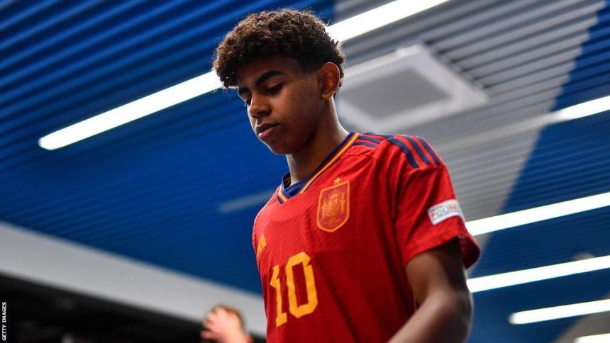 Lamine Yamal representing spain - Photo Credit : BBC