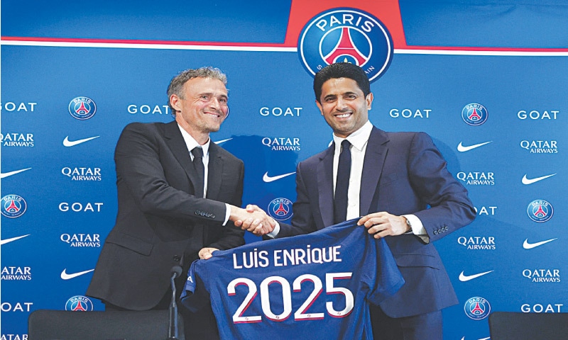 Luis Enrique, joins PSG on Wednesday 5 July 2023 - Photo Credit : Dawn