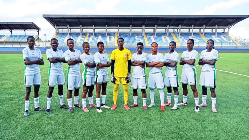 Nigeria U17 (Flamingos) starting Eleven - Photo Credit : Softfootball Media