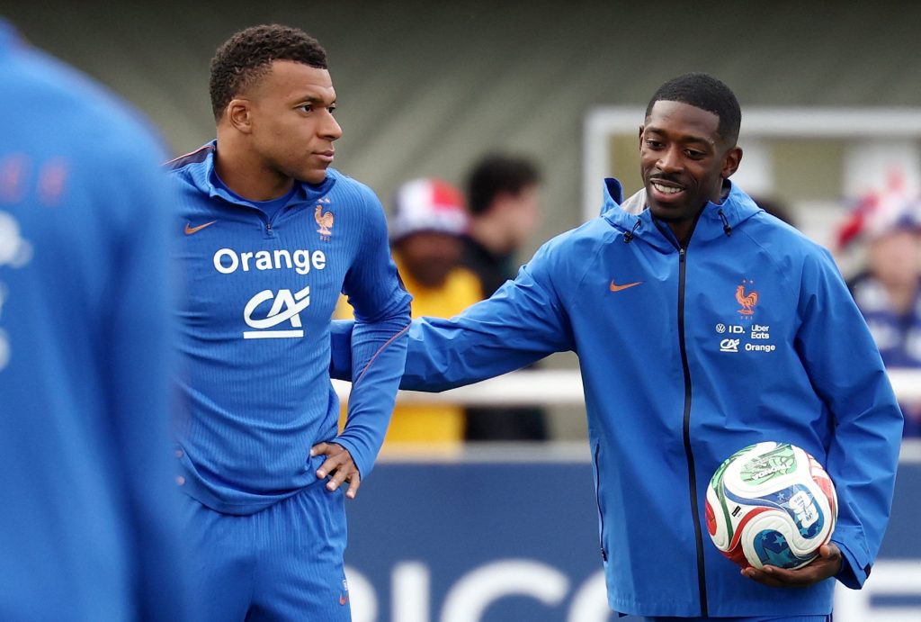Ousmane Dembélé and Kylian Mbappé - Photo Credit : Fabrizio Romano,  X