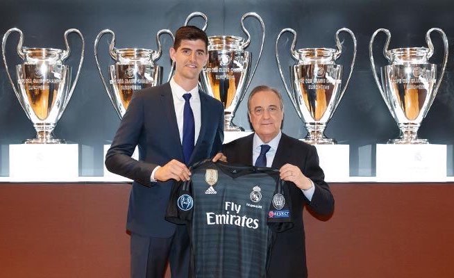 Real Madrid have completed the signing of goalkeeper Thibaut Courtois from Chelsea for £35m on a six-year contract - Photo Credit : Transfer News Central, X