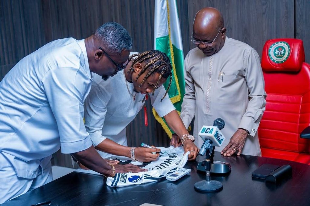 Samuel Chukwueze Visits Governor Alex Otti, Praises Progress in Abia After Mother’s Burial - Photo Credit : Softfootball Media