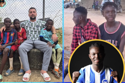 Scout Herish Sadi Discovering Zadok Yohanna in Nigeria - Photo Credit : Softfootball Media