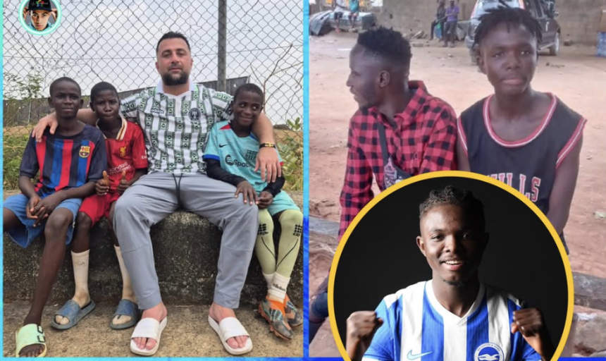 Scout Herish Sadi Discovering Zadok Yohanna in Nigeria - Photo Credit : Softfootball Media