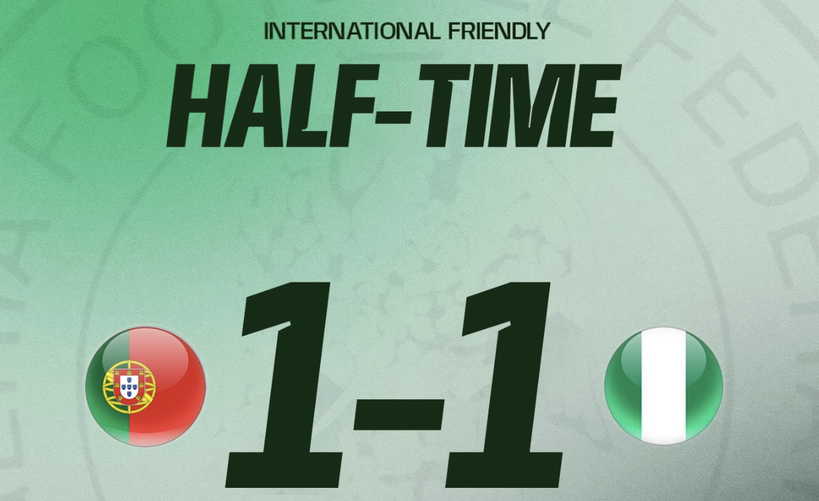 Portugal 1–1 Nigeria: Akor Adams Cancels Out Pedro Neto Strike at Half‑Time in Leiria - Photo Credit : Softfootball Media