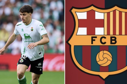 Jorge Salinas and Barcelona Logo - Photo Credit : Softfootball Media