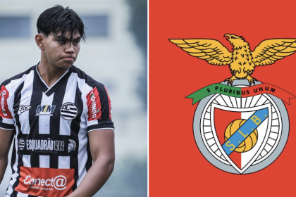 Gabriel Indio and Benfica Logo - Photo Credit : Fabrizio Romano, X