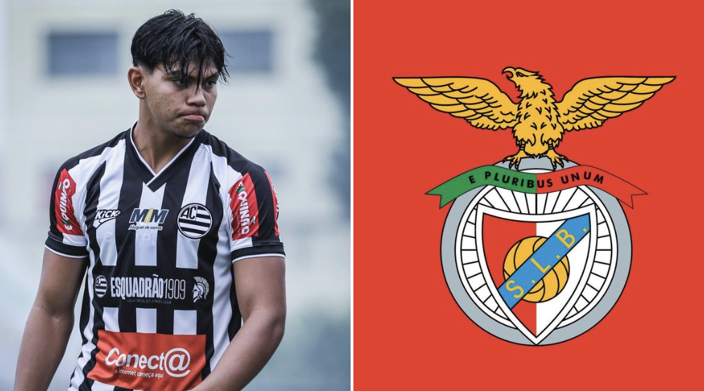 Gabriel Indio and Benfica Logo - Photo Credit : Fabrizio Romano, X
