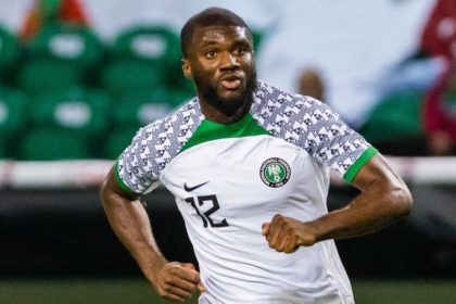 Terem Moffi representing Nigeria - Photo Credit : Softfootball Media
