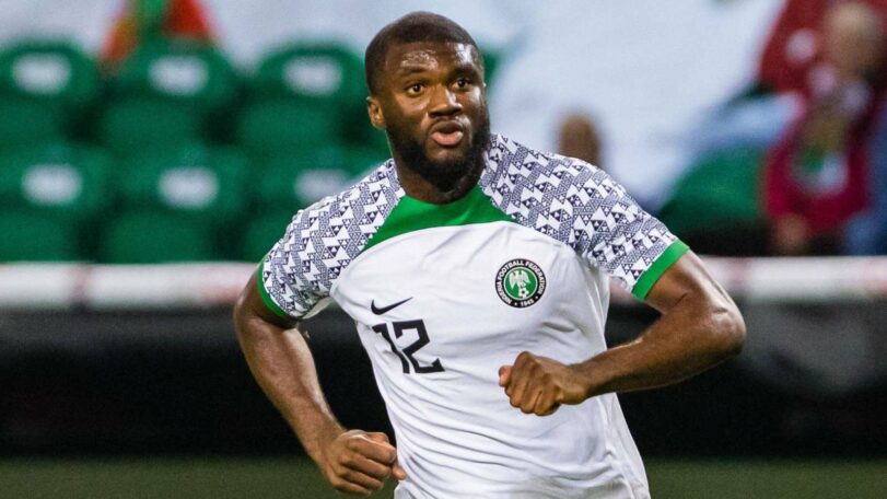 Terem Moffi representing Nigeria - Photo Credit : Softfootball Media