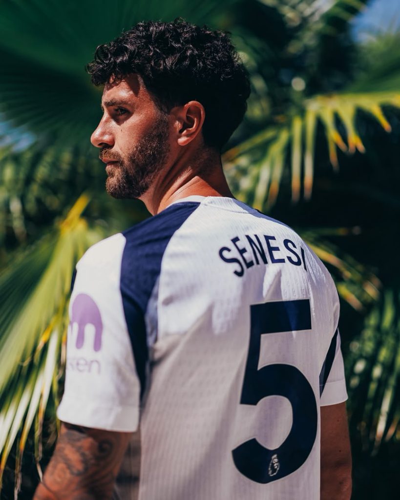 Marco Senesi will wear the number 5 Jersey (photo credit: Tottenham media)