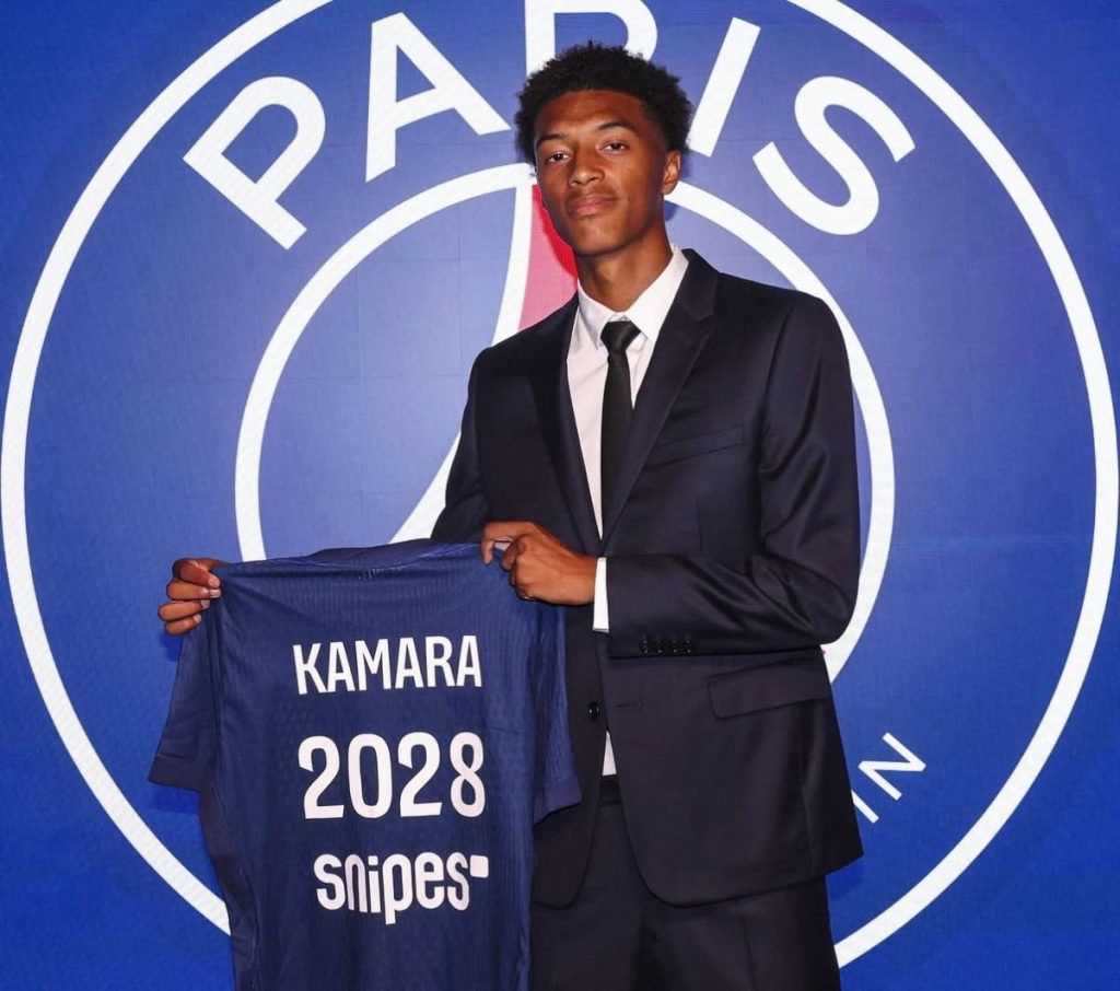 Noham Kamara signed for PSG (Photo credit: PSG media)