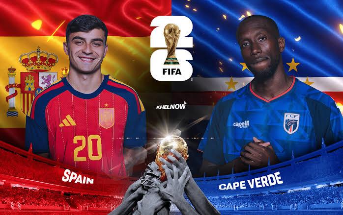 Spain vs Cape Verde (Photo credit: Khel now media)