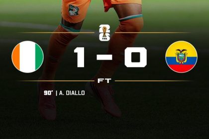 Ivory Coast beat Ecuador 1-0 (Photo credit: Softfootball media)