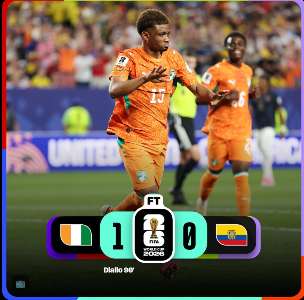 Man United's Amad scores late as Ivory Coast edge Ecuador (Photo credit: FIFA media)