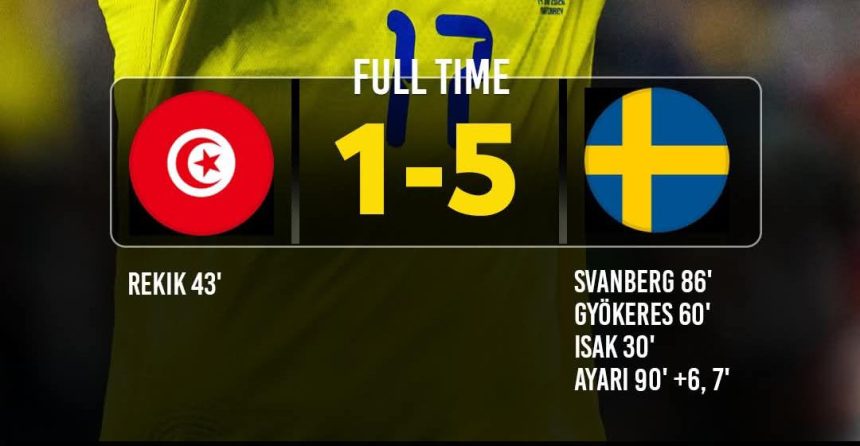 Sweden beat Tunisia 5-1 (Photo credit: softfootball media)