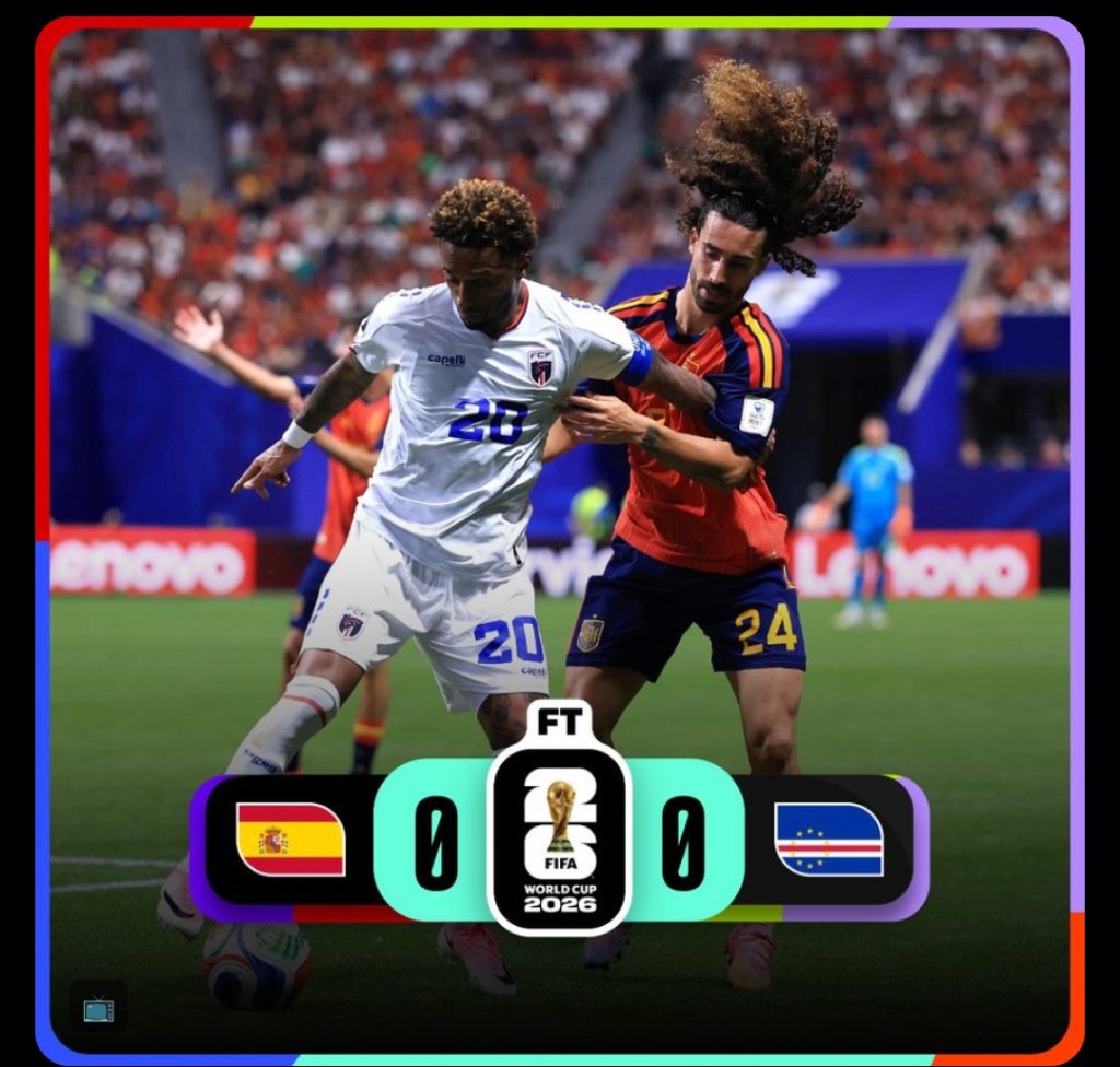 Spain draw 0-0 with Cabo Verde (Photo credit: FIFA media)