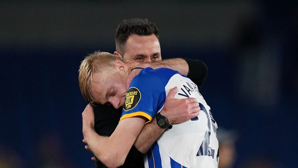 Roberto de zerbi and van hecke (sky sports)