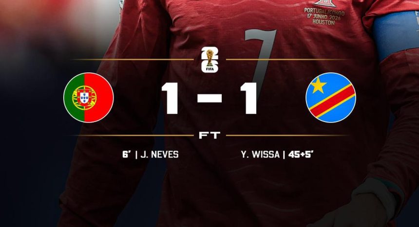 Portugal draw 1-1 against DR Congo (Photo credit: Softfootball media)