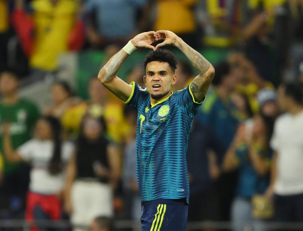 Luis Diaz for Colombia (Photo credit: Fabrizio Romano via x)