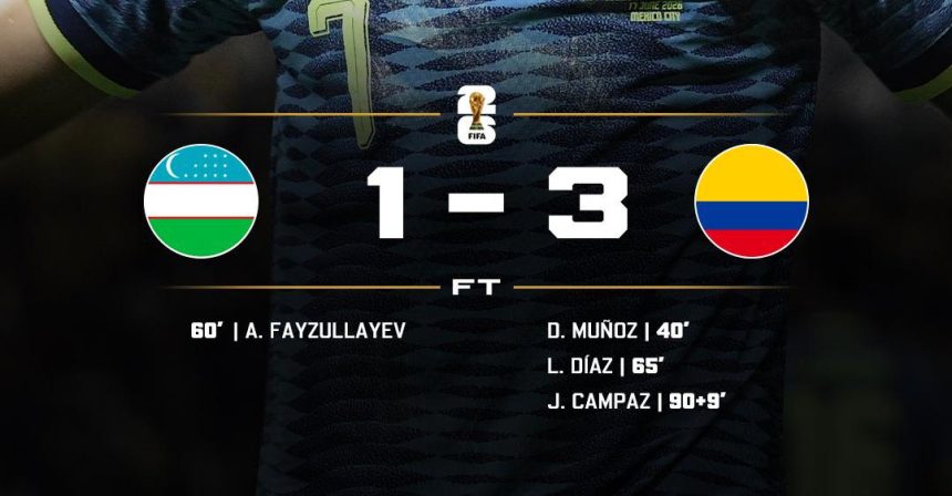 Colombia defeated Uzbekistan 3-1 (Photo credit: softfootball media)