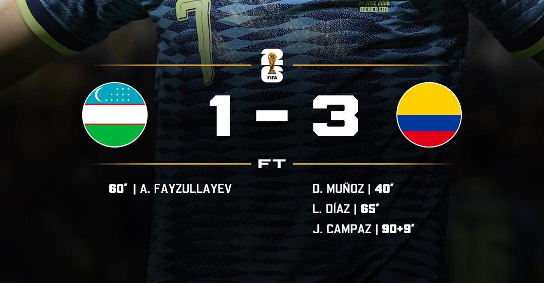 Colombia defeated Uzbekistan 3-1 (Photo credit: softfootball media)