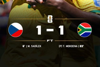 South Africa draw 1-1 against Czech Republic (Photo credit: Softfootball media)