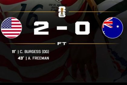 USA trash Australia 2-0 to book their place in the knockout stages of the 2026 FIFA World Cup- Photo credit: X media